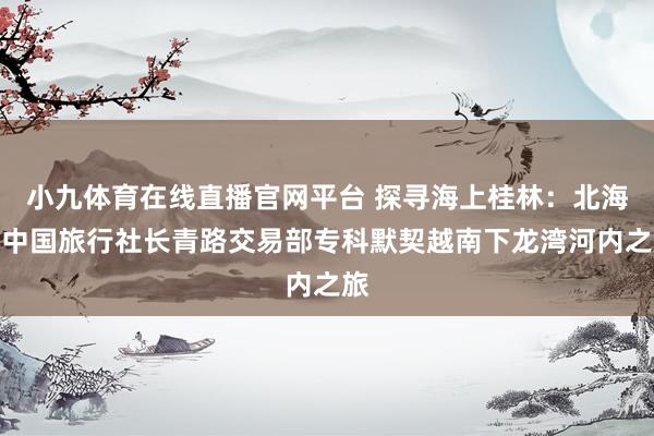 小九体育在线直播官网平台 探寻海上桂林：北海市中国旅行社长青路交易部专科默契越南下龙湾河内之旅