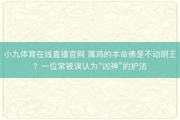 小九体育在线直播官网 属鸡的本命佛是不动明王？一位常被误认为“凶神”的护法